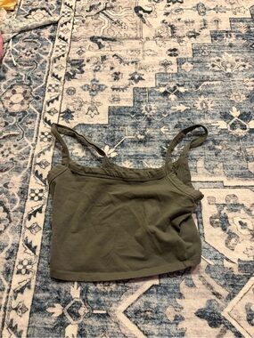 H&M Olive Green Scoop Neck Tank Top